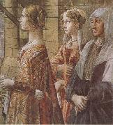 Sandro Botticelli Domenico Ghirlandaio stories of St john the Baptist the Visitation oil